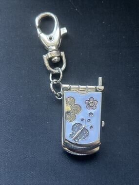 Flip Phone Keychain Quartz Watch
